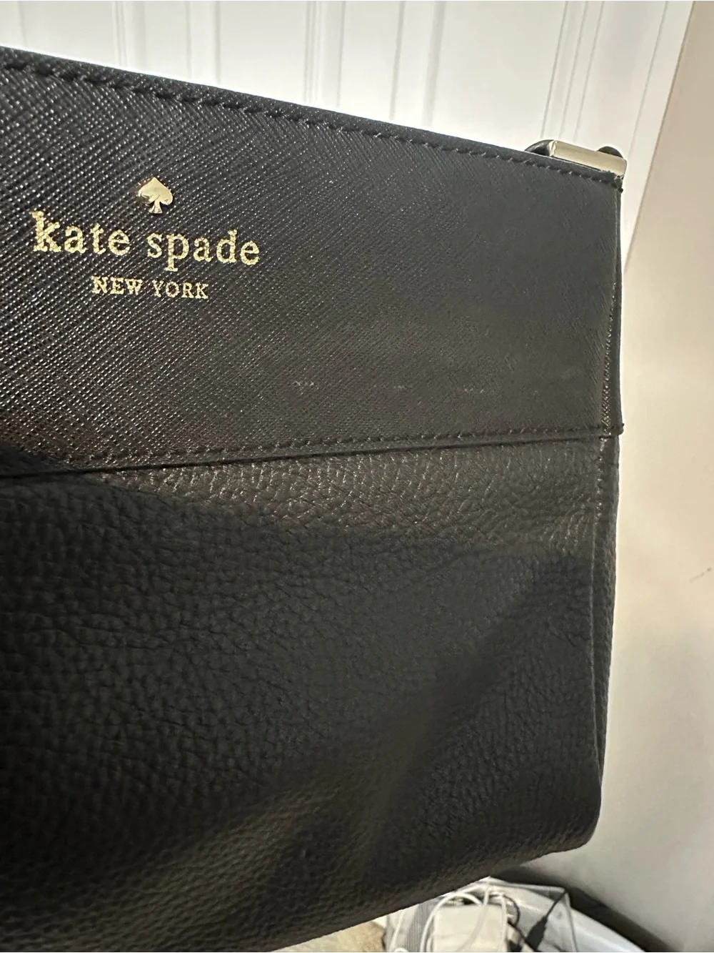 kate spade New York Black Leather Crossbody Bag